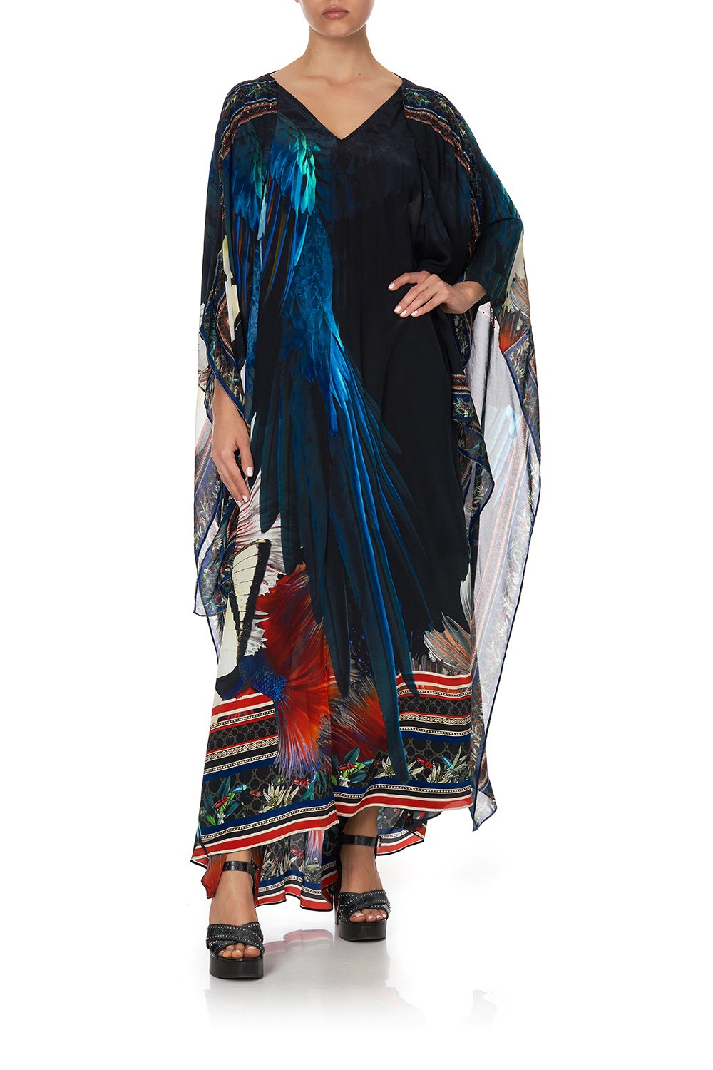 KAFTAN WITH DOUBLE SLEEVE NIGHT FLIGHT