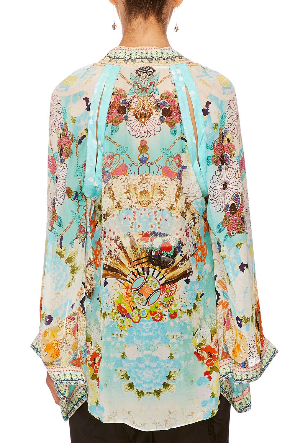 CAMILLA KAFTAN W/ SHEER SLEEVE RETRO'S RAINBOW