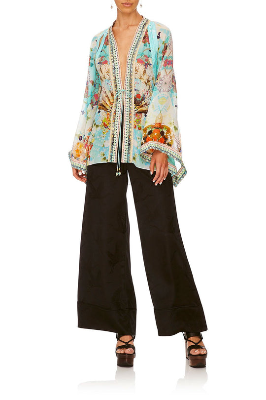 JERSEY SHORT KAFTAN WITH CURVED HEM RAINBOW ROOM