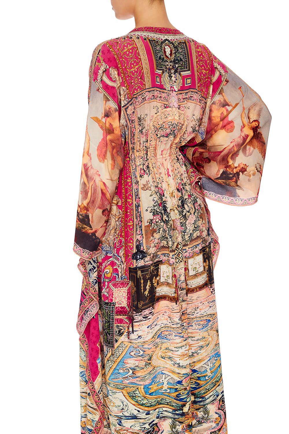 V-NECK KAFTAN WITH TIE WAIST LOUNGE HOUR