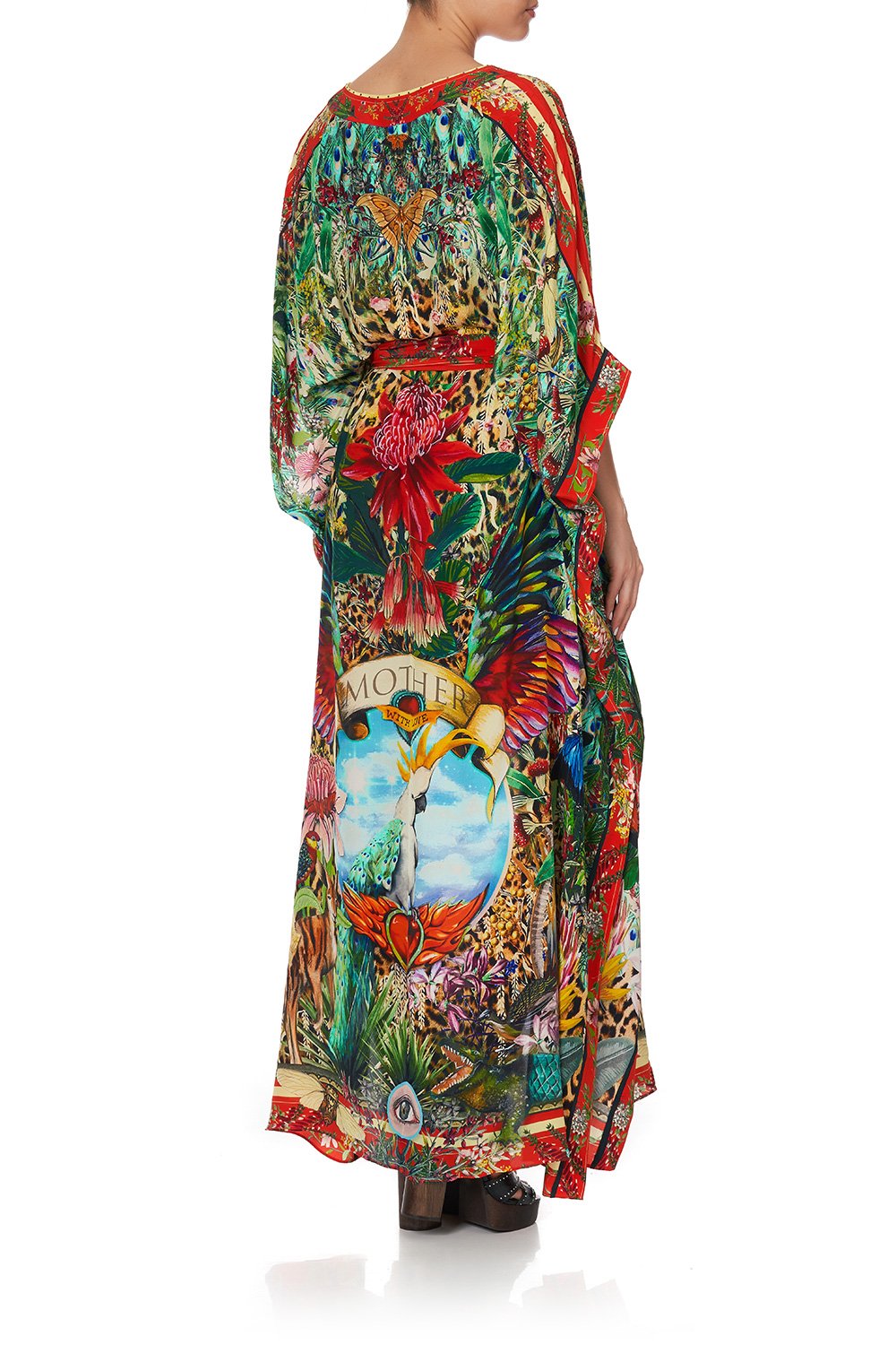 KAFTAN WITH V-NECKBAND AND BELT FARAWAY TREE