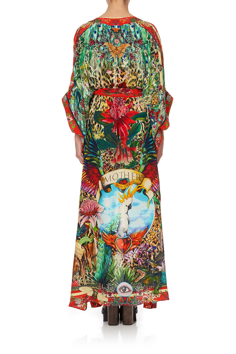 KAFTAN WITH V-NECKBAND AND BELT FARAWAY TREE