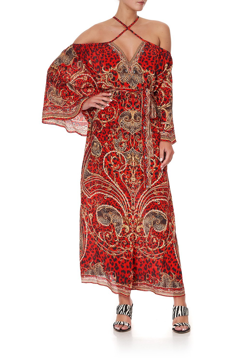 KEYHOLE NECK LONG KAFTAN SLAVE TO THE RHYTHM