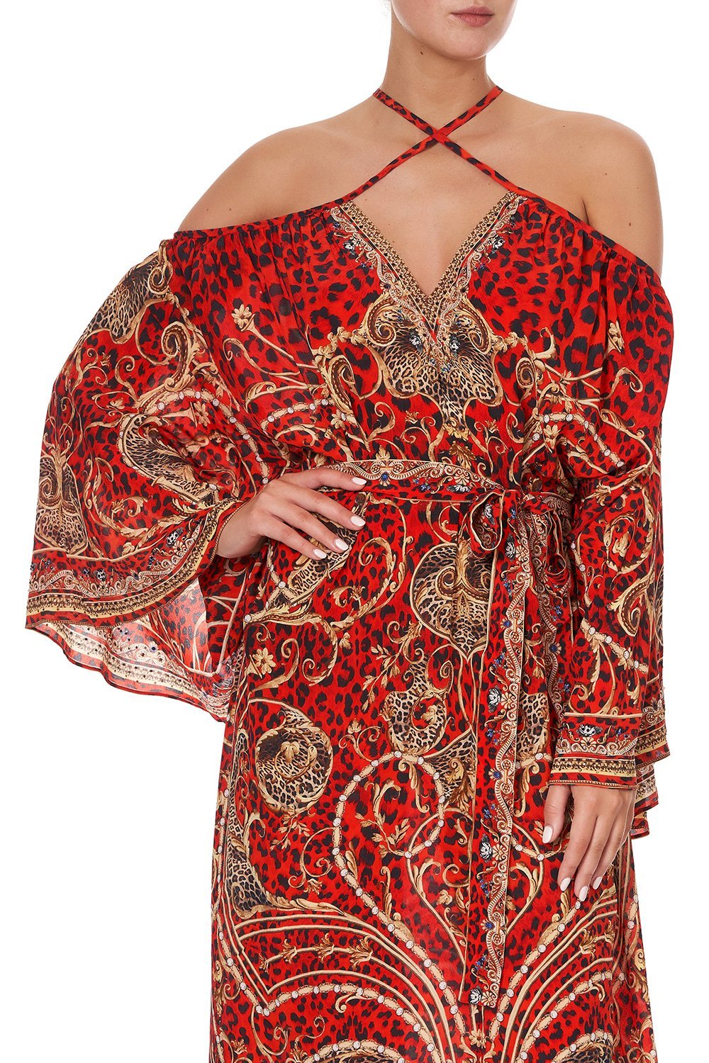 KEYHOLE NECK LONG KAFTAN SLAVE TO THE RHYTHM