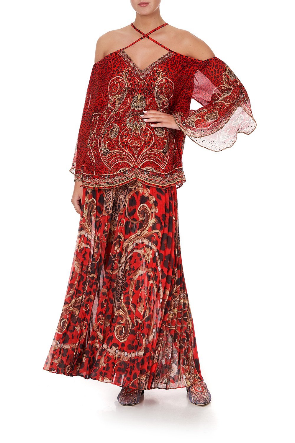 KEYHOLE OFF SHOULDER BLOUSE SLAVE TO THE RHYTHM