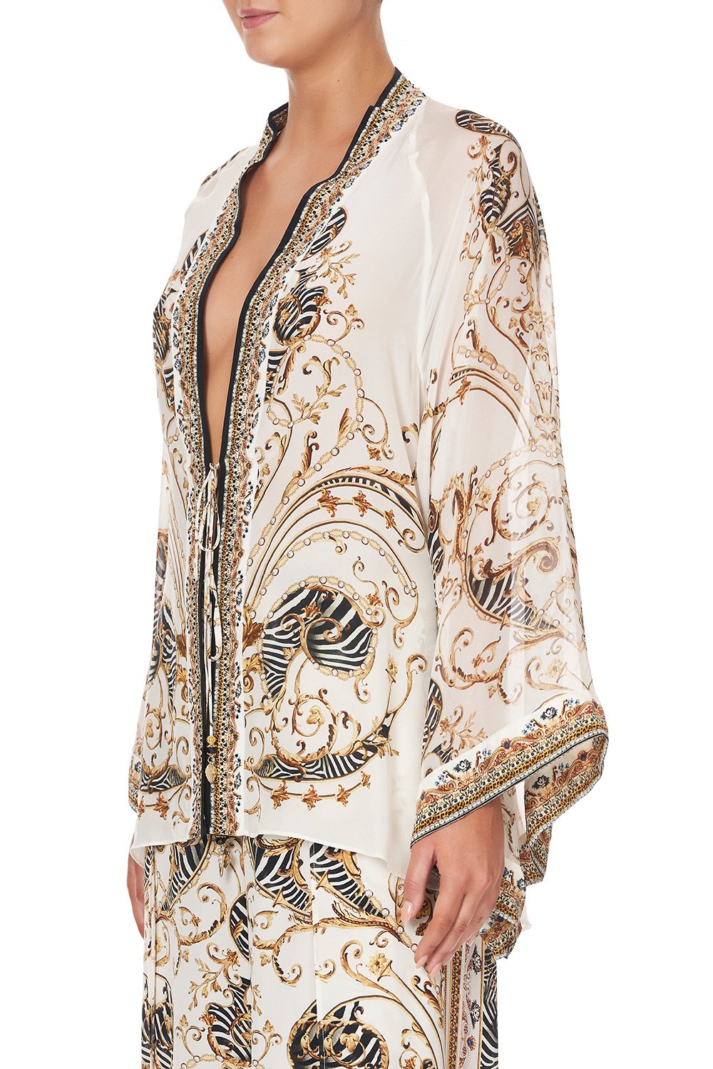 KIMONO LAYER WITH TIE NIGHT WAITING FOR DAY