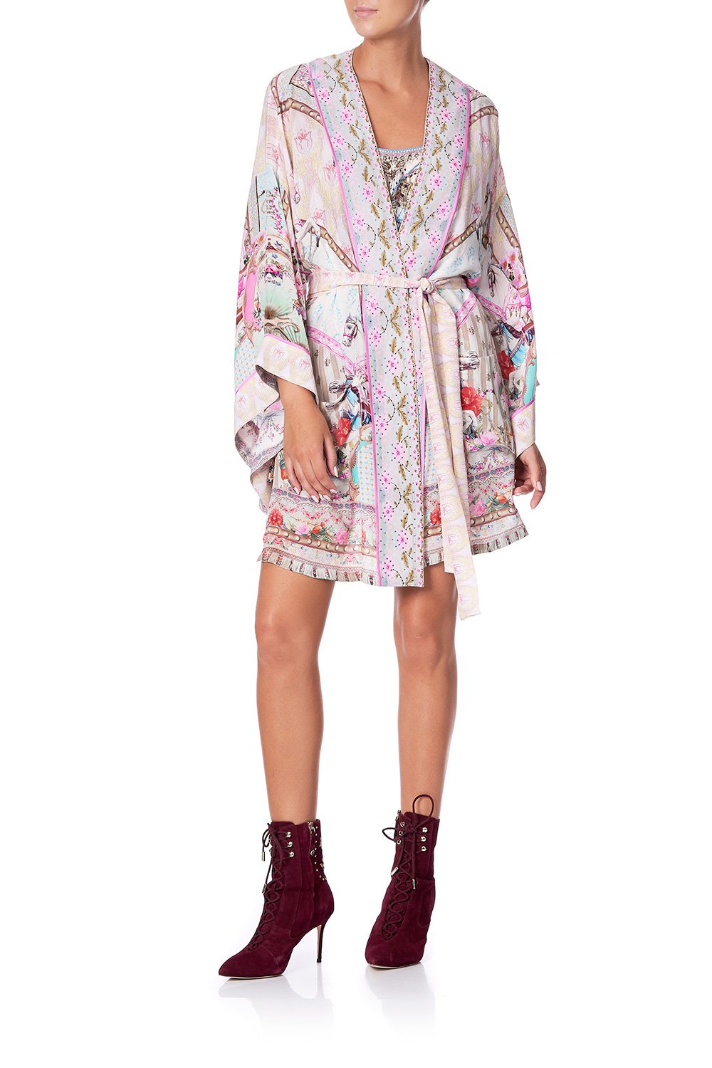 CAMILLA KIMONO WITH TIE BELT CAROUSEL MADEMOISELLE