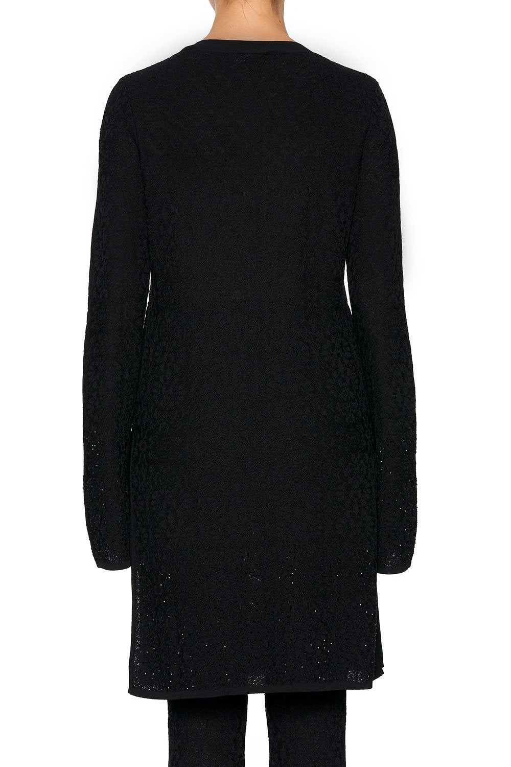LACE KNIT TUNIC BLACK