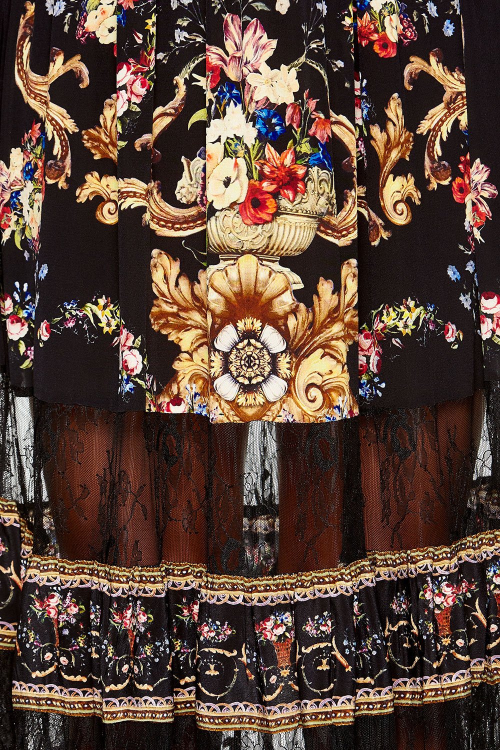 LACE PANEL DRESS FRIEND IN FLORA