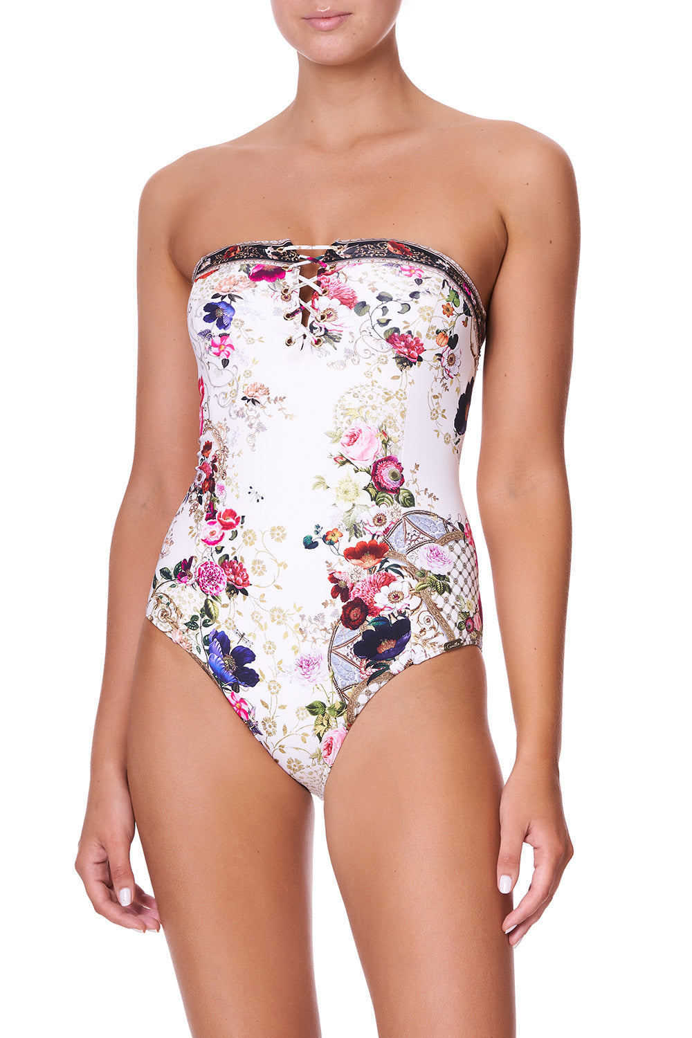 LACE UP FRONT BANDEAU ONE PIECE FAIRY GODMOTHER