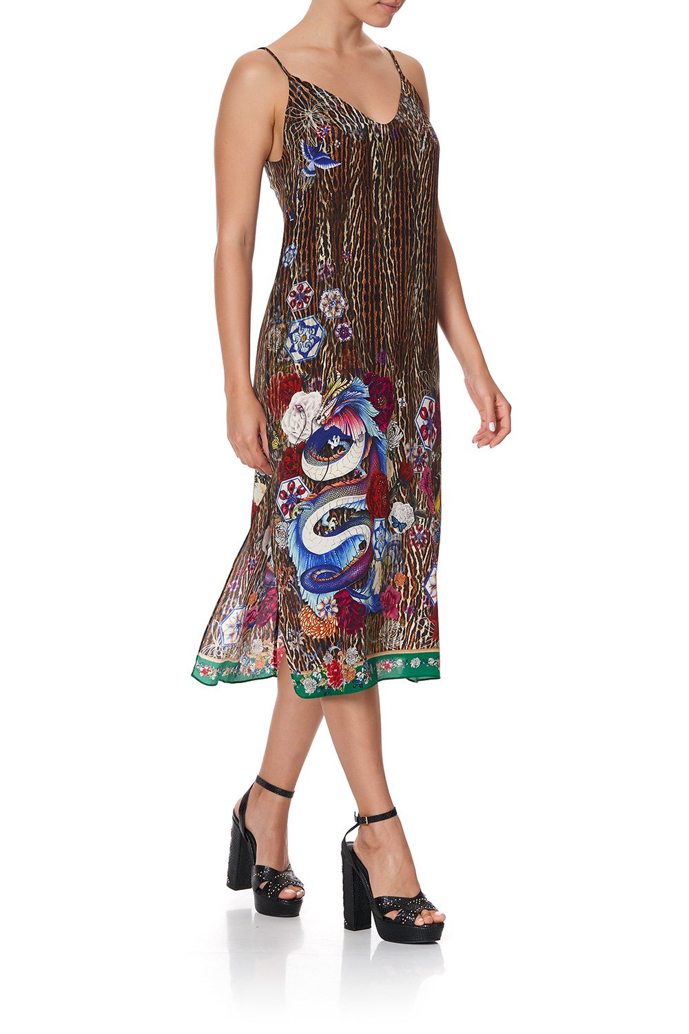 LACE UP MIDI DRESS JEWEL OF JUPITER