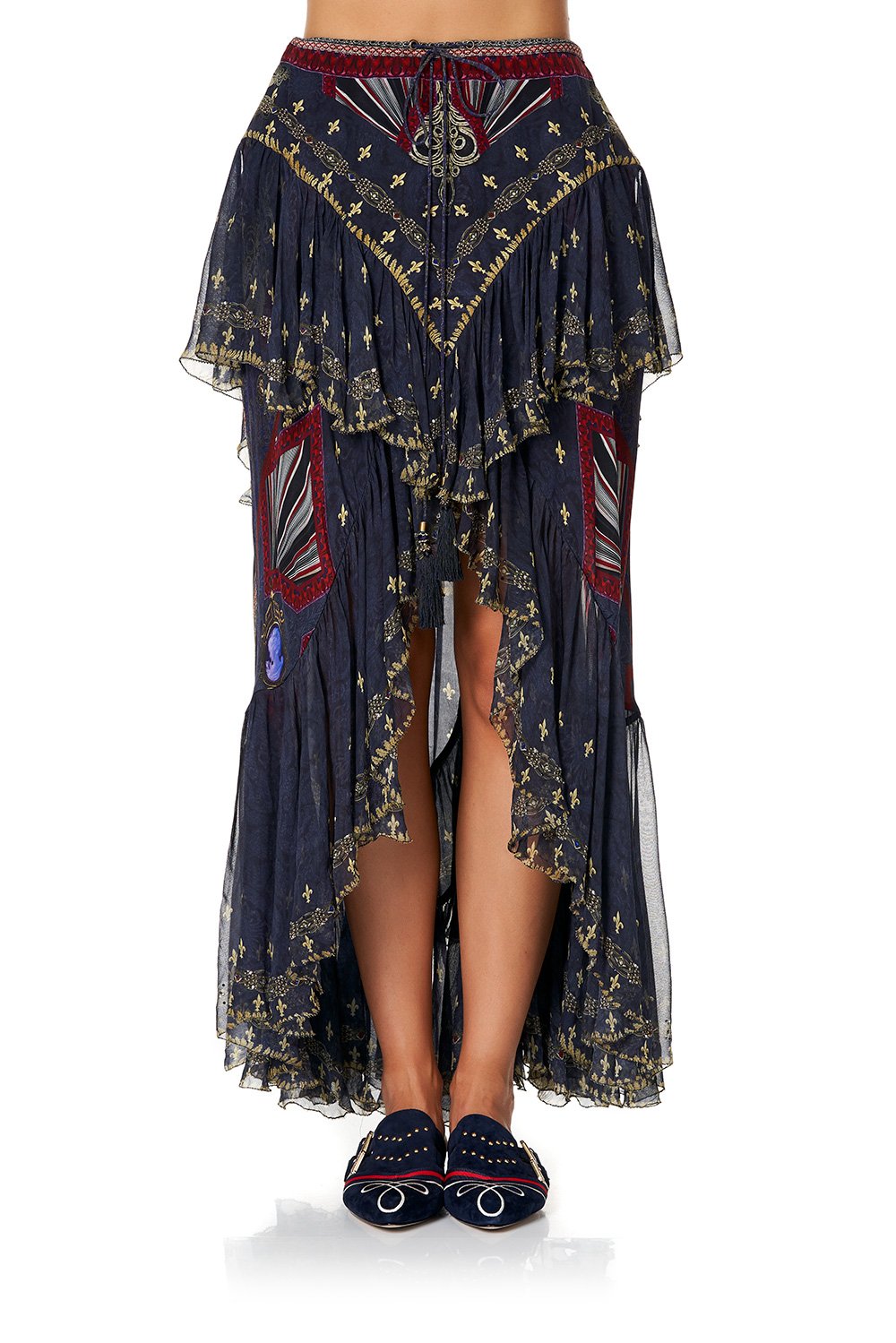 MAXI SKIRT WITH DOUBLE FRILL THIS CHARMING WOMAN