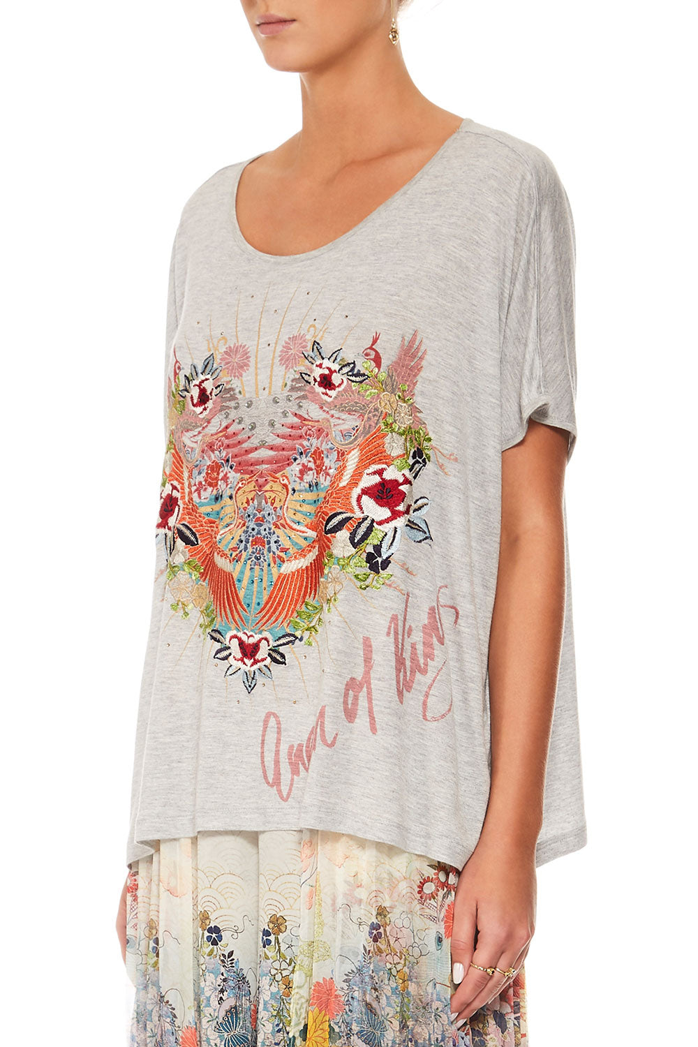 CAMILLA LADY LABRYINTH LOOSE FIT ROUND NECK TEE