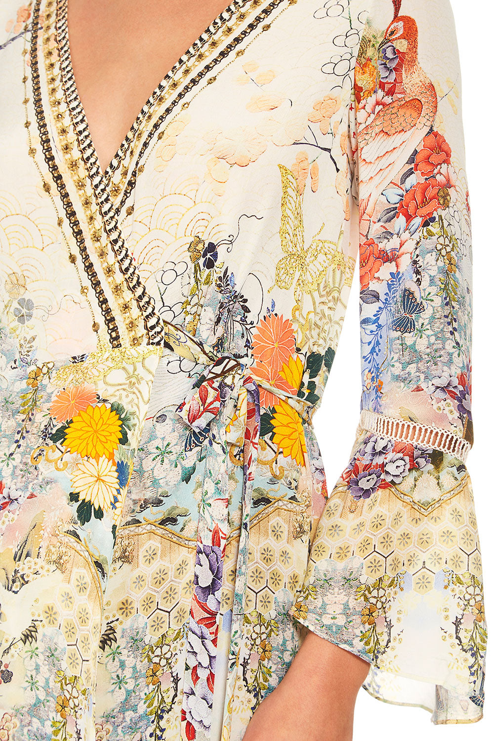 LADY LABYRINTH LONG SLEEVE WRAP DRESS