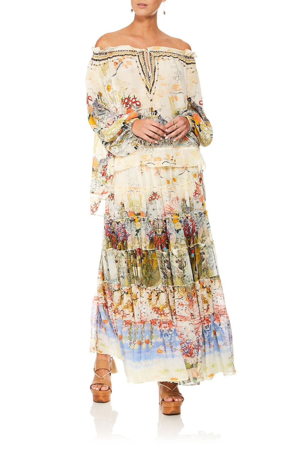 CAMILLA LADY LABYRINTH OFF THE SHOULDER BLOUSE