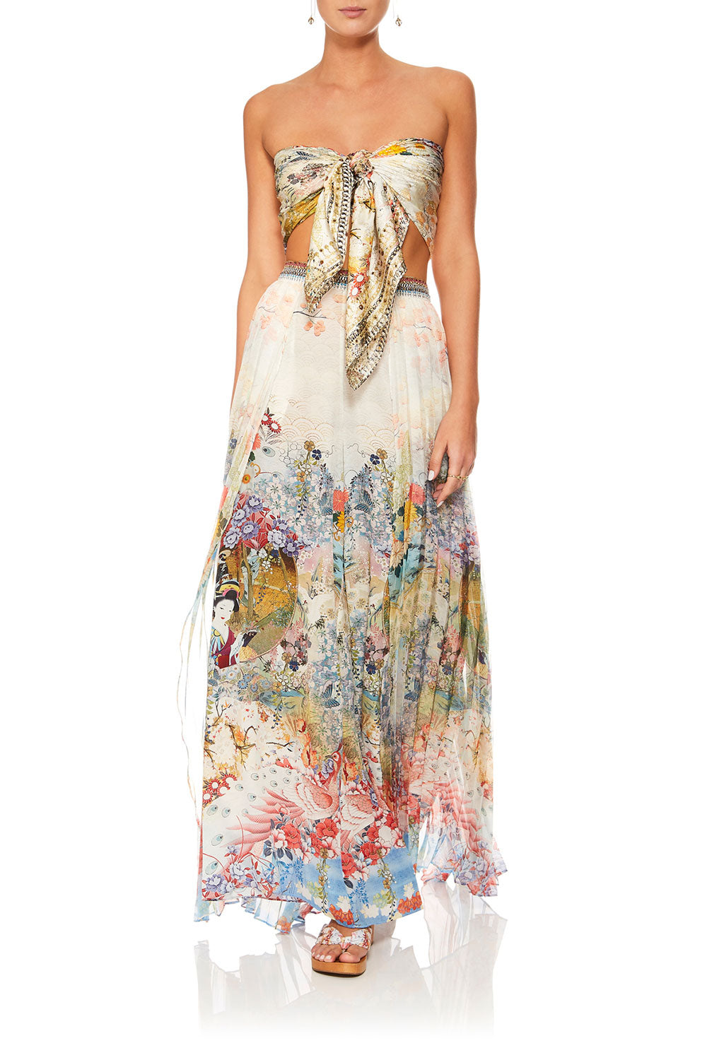 CAMILLA LADY LABYRINTH WIDE LEG PANT W PLEAT OVERLAY