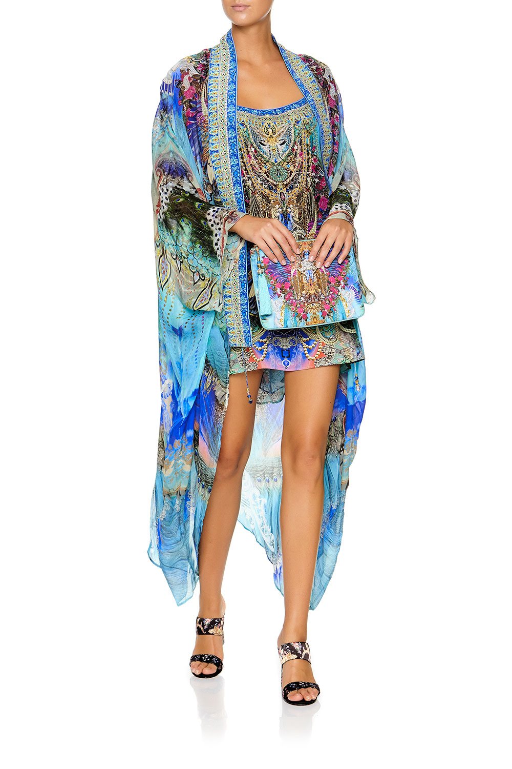 CAMILLA LAYER WITH KIMONO COLLAR FREEDOM FLIGHT