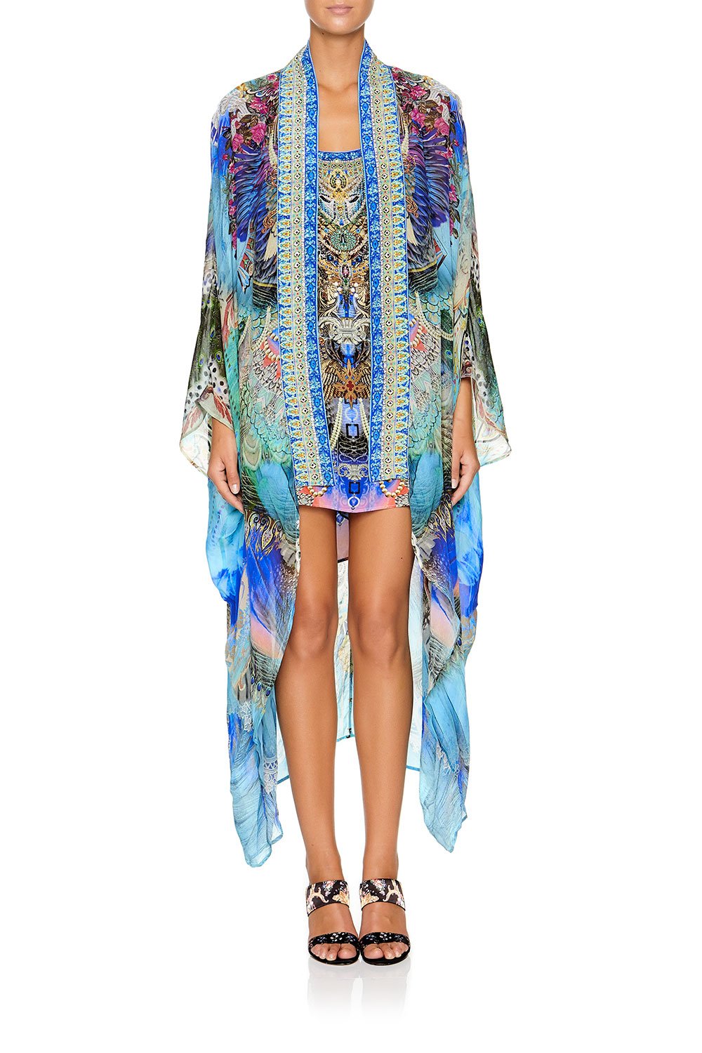 CAMILLA LAYER WITH KIMONO COLLAR FREEDOM FLIGHT