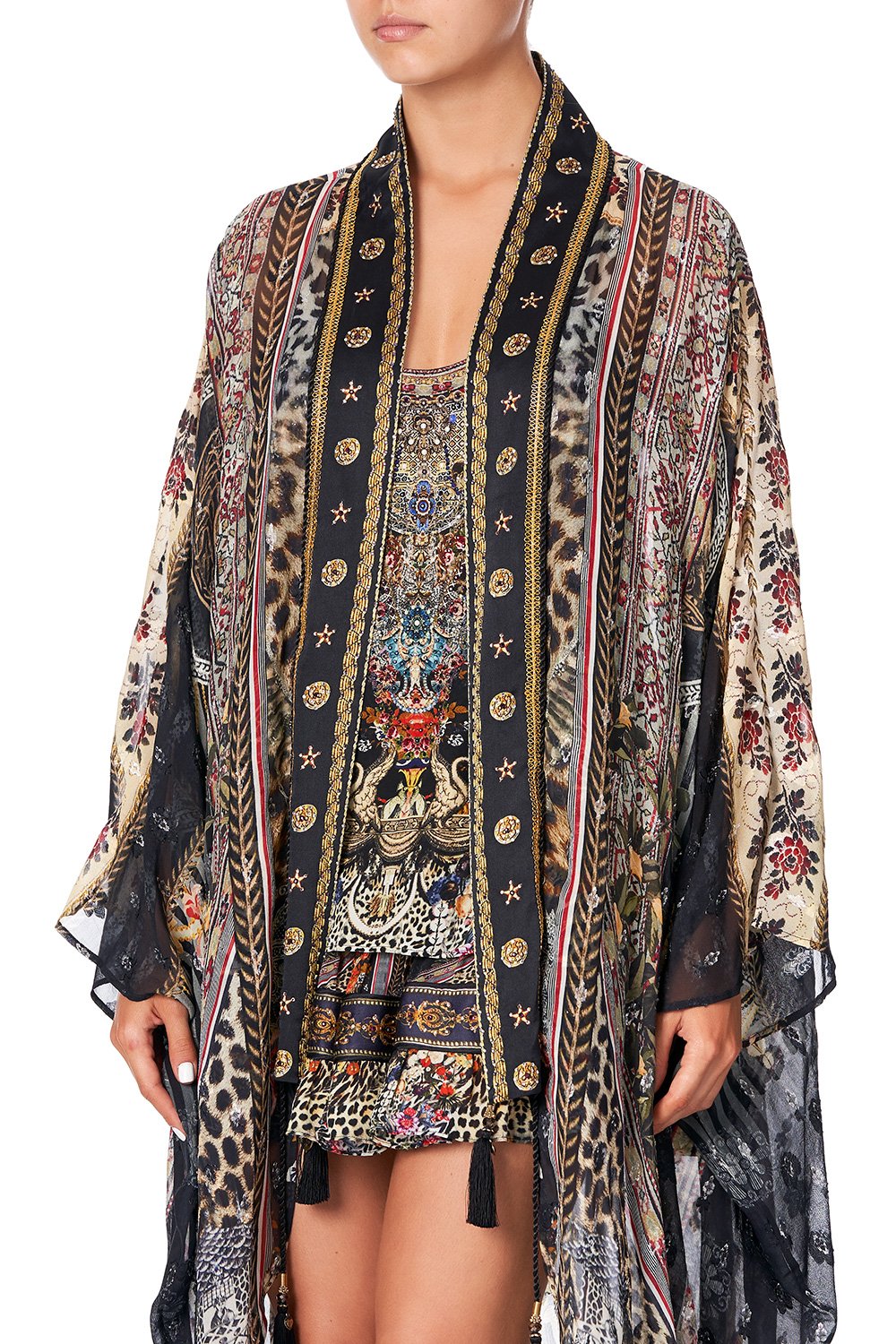 MID LENGTH KIMONO LAYER WITH COLLAR SAHARA SUPERNATURAL