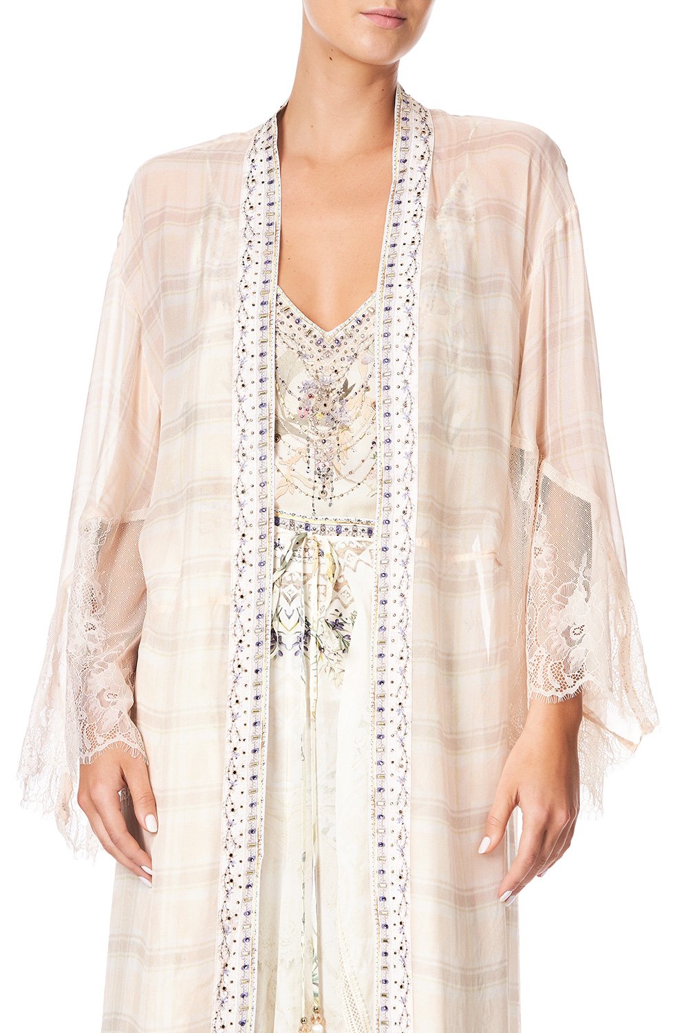 LAYERING ROBE WITH LACE INSERT SOUTHERLY CHANGE