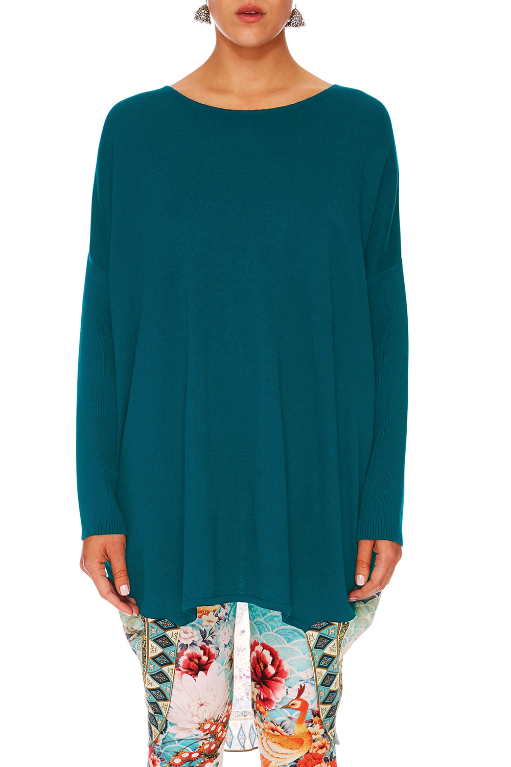 HER HEIRLOOM LONG SLEEVE JUMPER W PRINT BACK