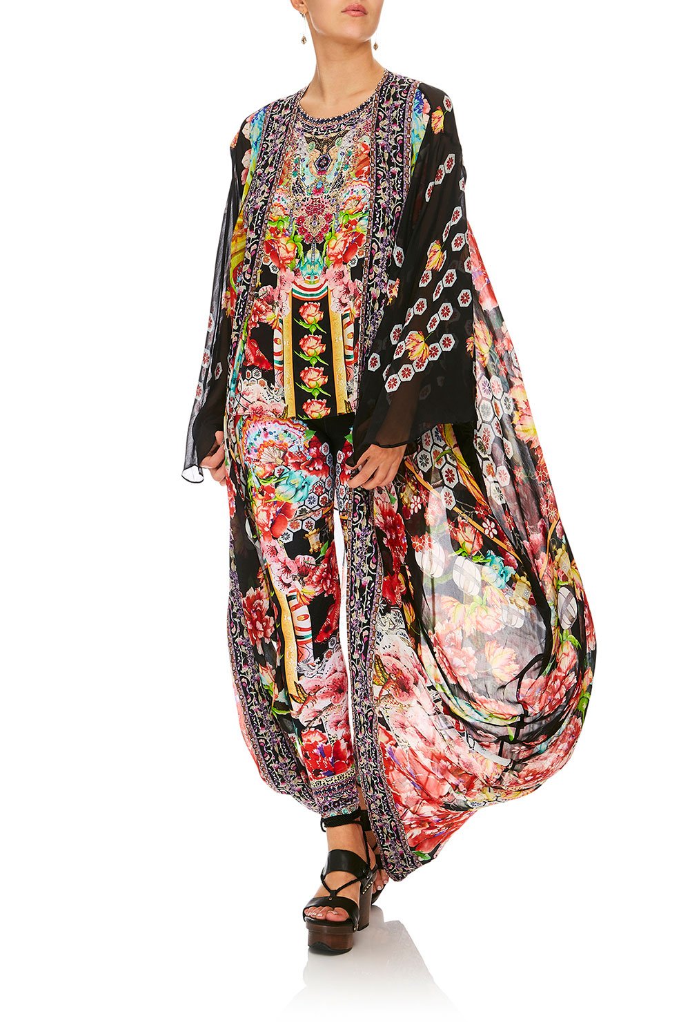 CAMILLA PAINTED LAND LONG CAPE