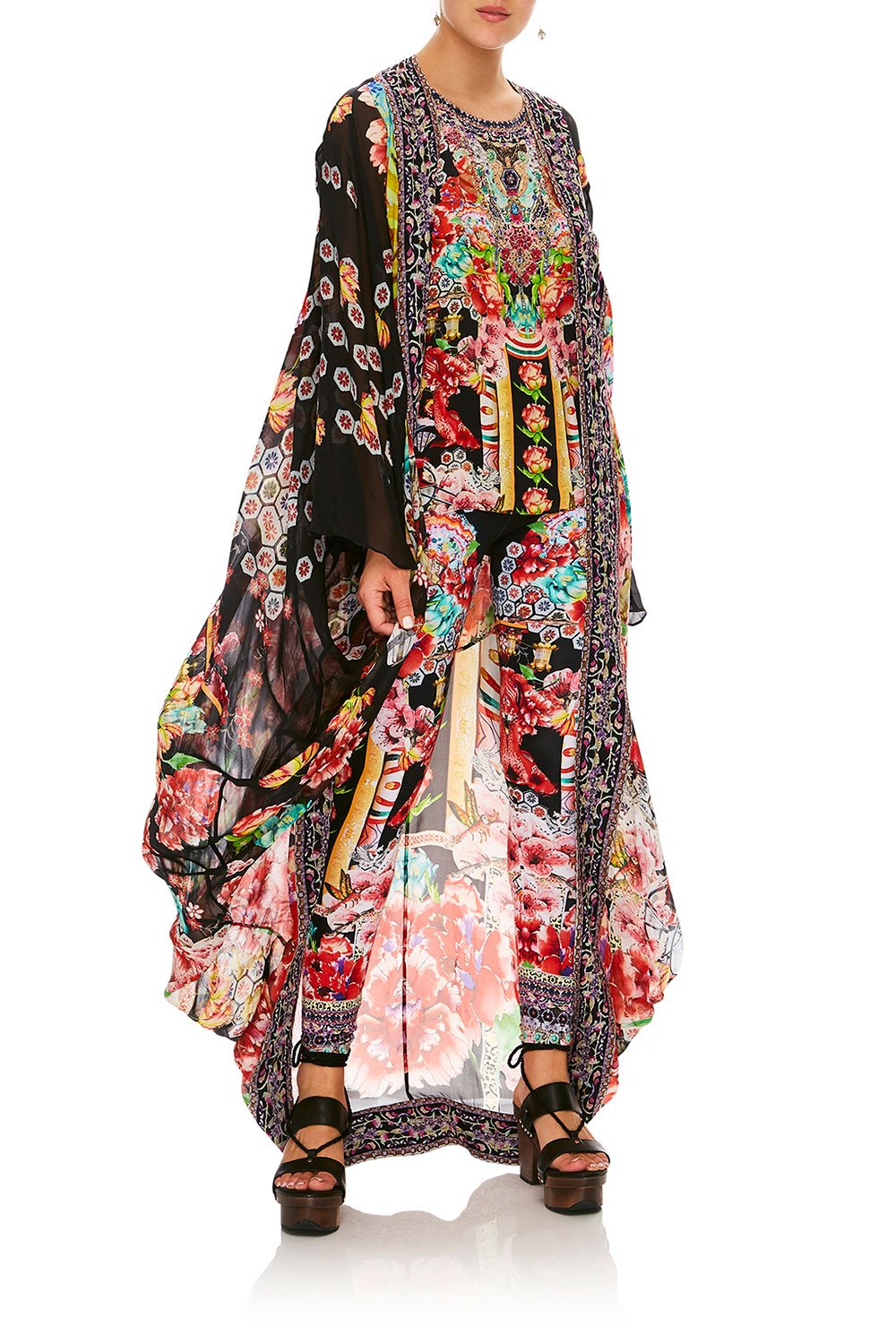 CAMILLA PAINTED LAND LONG CAPE