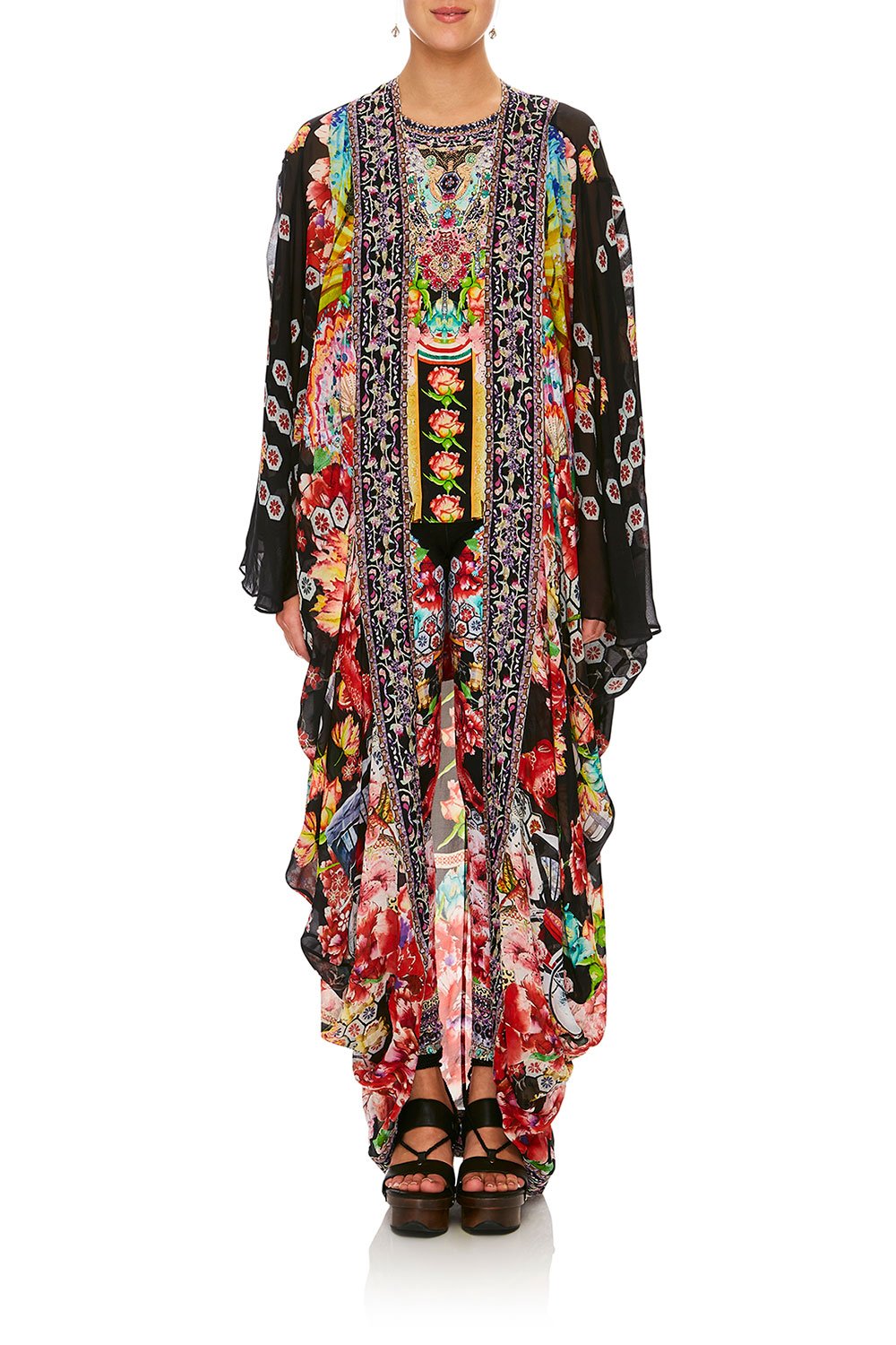 CAMILLA PAINTED LAND LONG CAPE