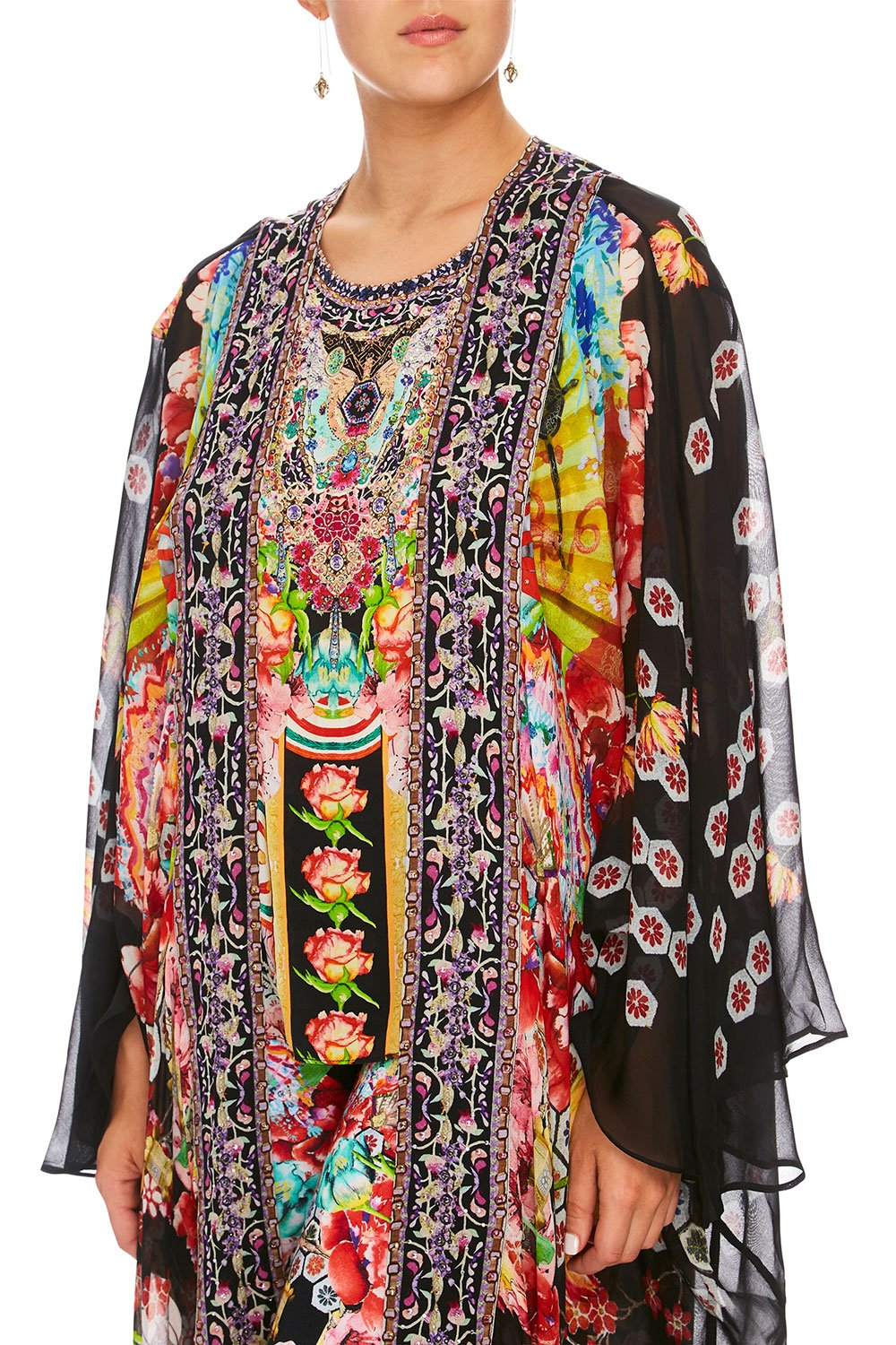 CAMILLA PAINTED LAND LONG CAPE