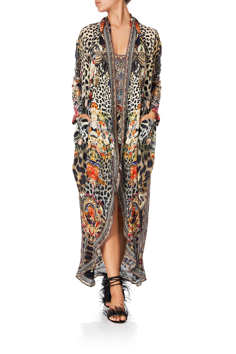 CAMILLA LONG CASUAL JACKET WITH POCKETS MARAIS AT MIDNIGHT