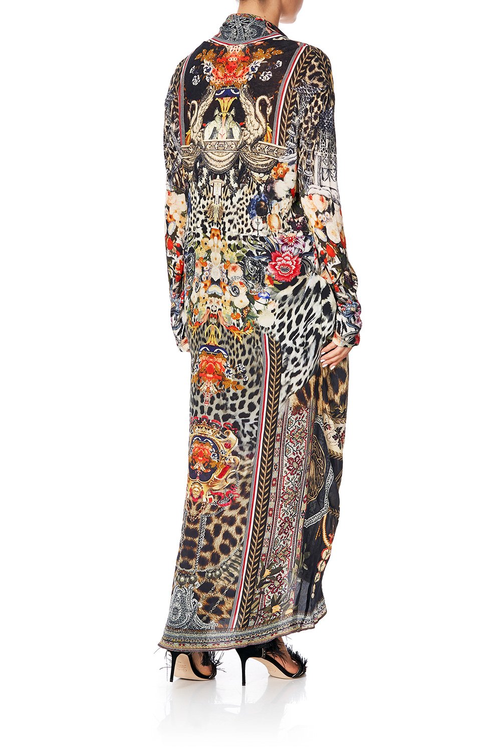 CAMILLA LONG CASUAL JACKET WITH POCKETS MARAIS AT MIDNIGHT