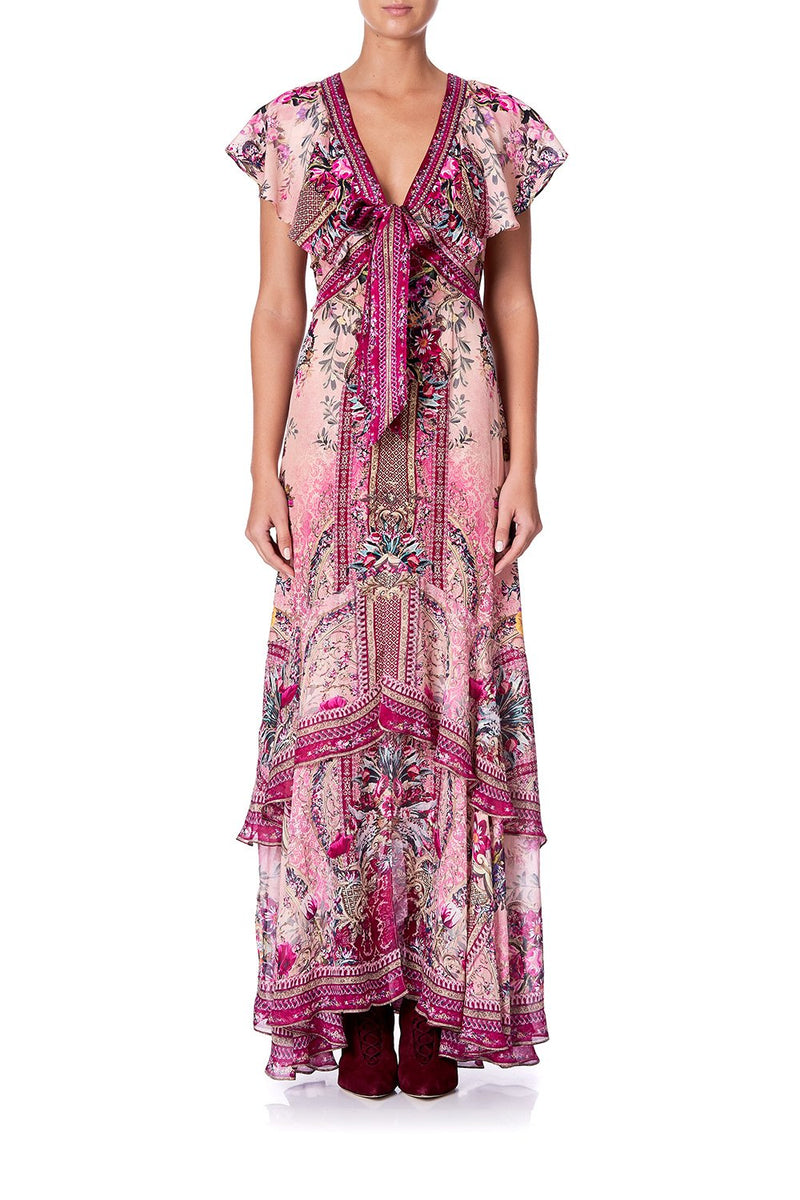 TIE FRONT MAXI WITH CF SPLIT LA BELLE – CAMILLA