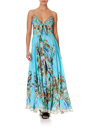 LONG DRESS WITH TIE FRONT GIRL FROM ST TROPEZ – CAMILLA