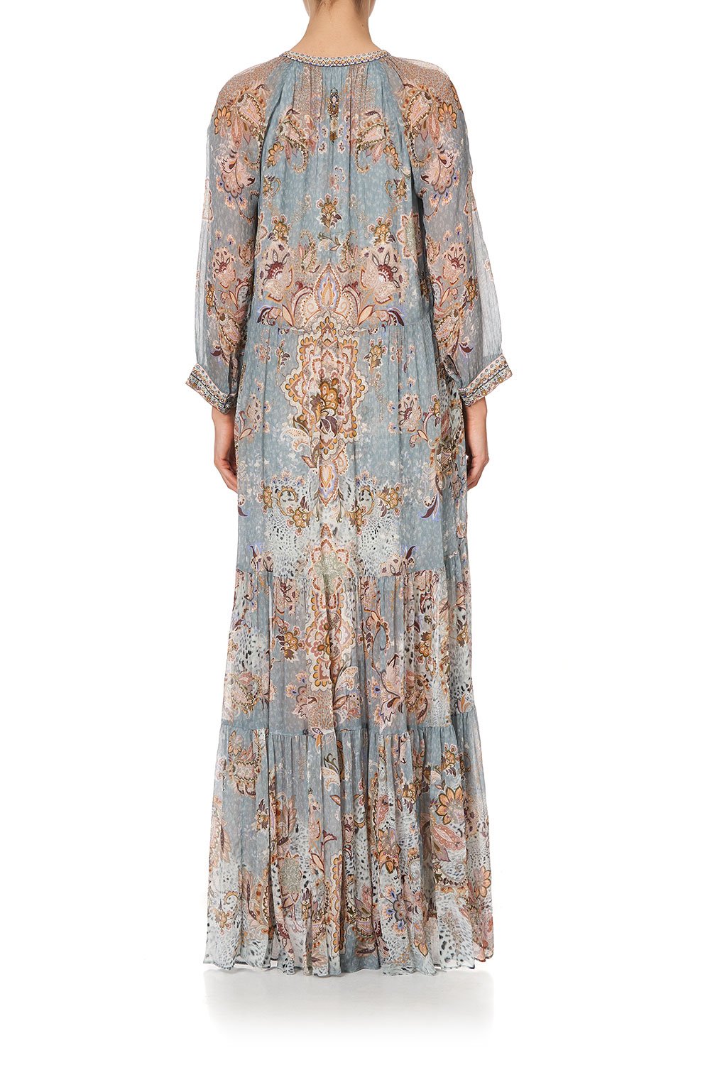 LONG GATHERED PANEL DRESS LE PALAIS DU ZAHIR