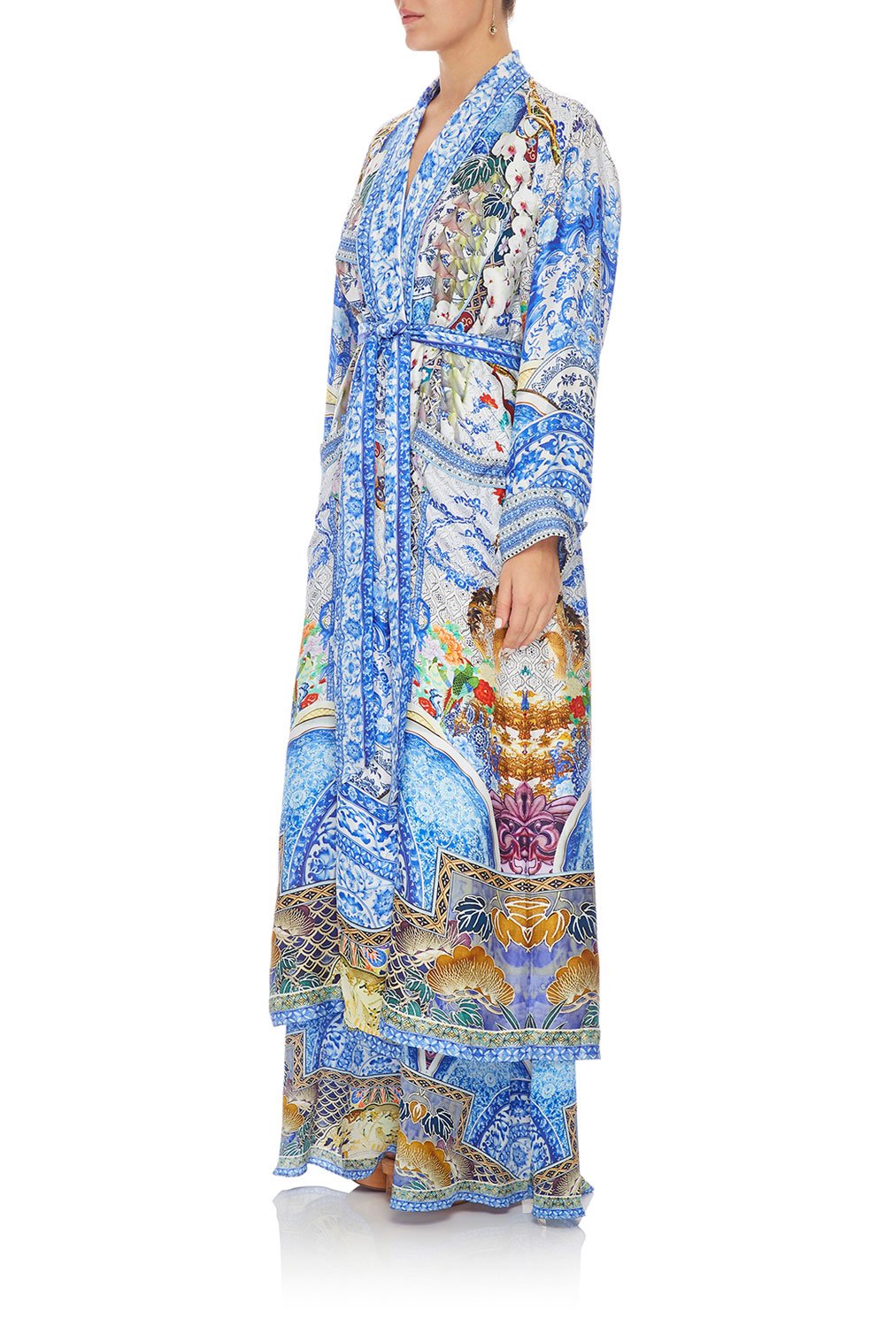 CAMILLA LONG ROBE WITH TIE GEISHA GATEWAYS