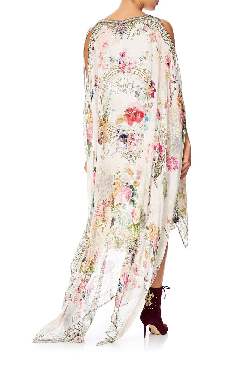 LONG SHEER OVERLAY DRESS JARDIN POSTCARDS