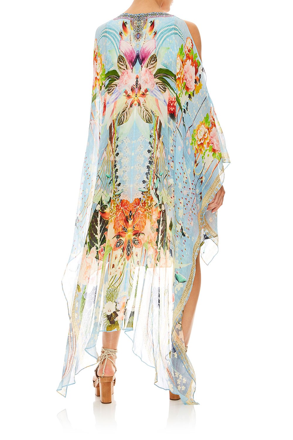 CAMILLA THE STILL ABYSS LONG SHEER OVERLAY DRESS