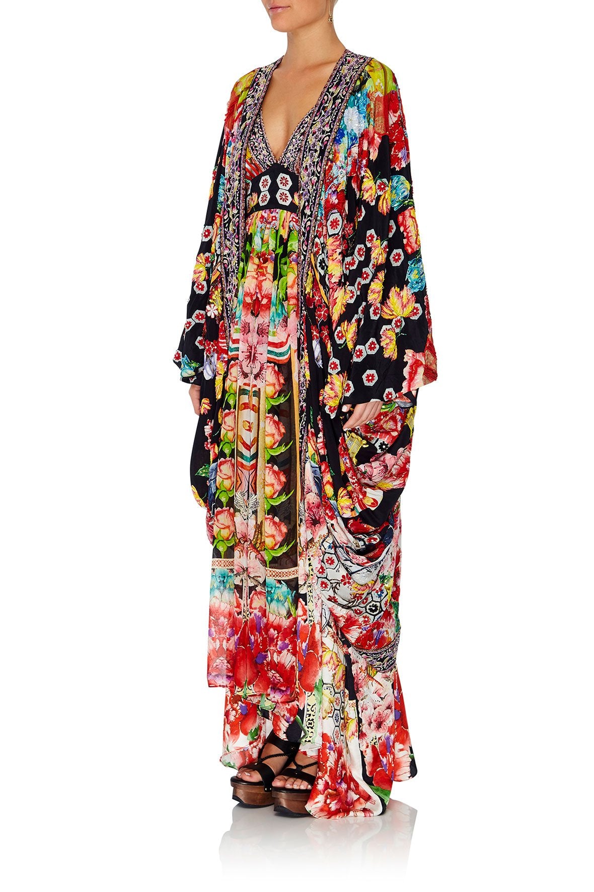 LONG SLEEVE SHORT CAPE PAINTED LAND