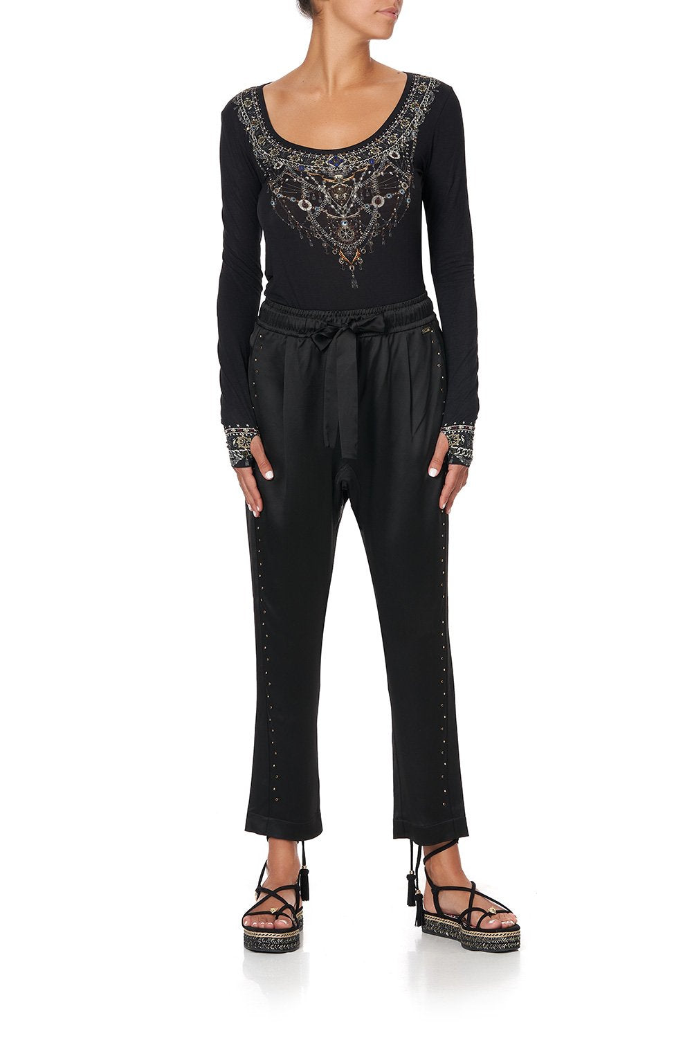 LONG SLEEVE TOP WITH THUMBHOLE MIDNIGHT PEARL