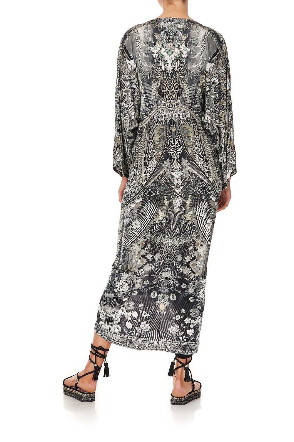 LONG SPLIT FRONT TWIST DRESS ONE TRIBE