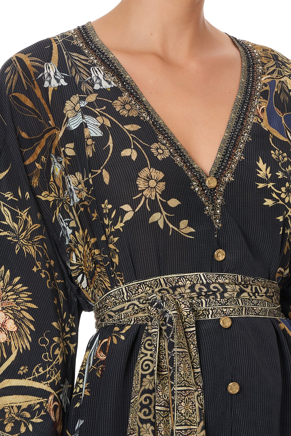 LOOSE BUTTON THROUGH DRESS THE JEWELLED ARROW