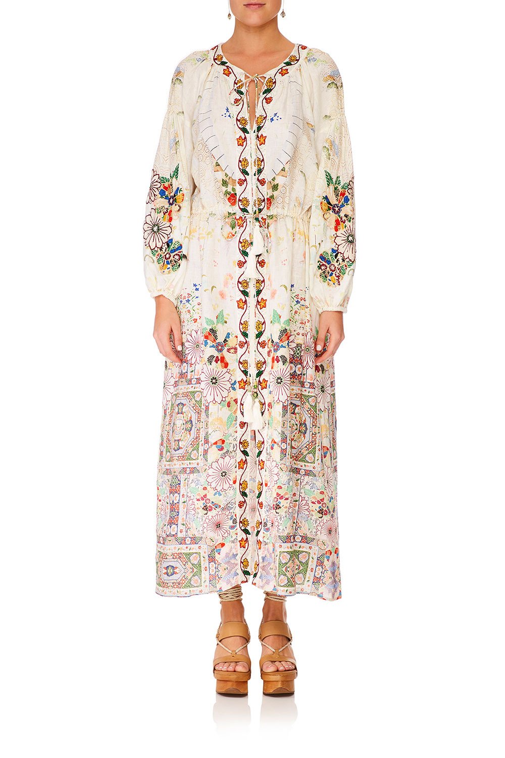 CAMILLA TIME AFTER TIME LOOSE FIT DRESS W TIES