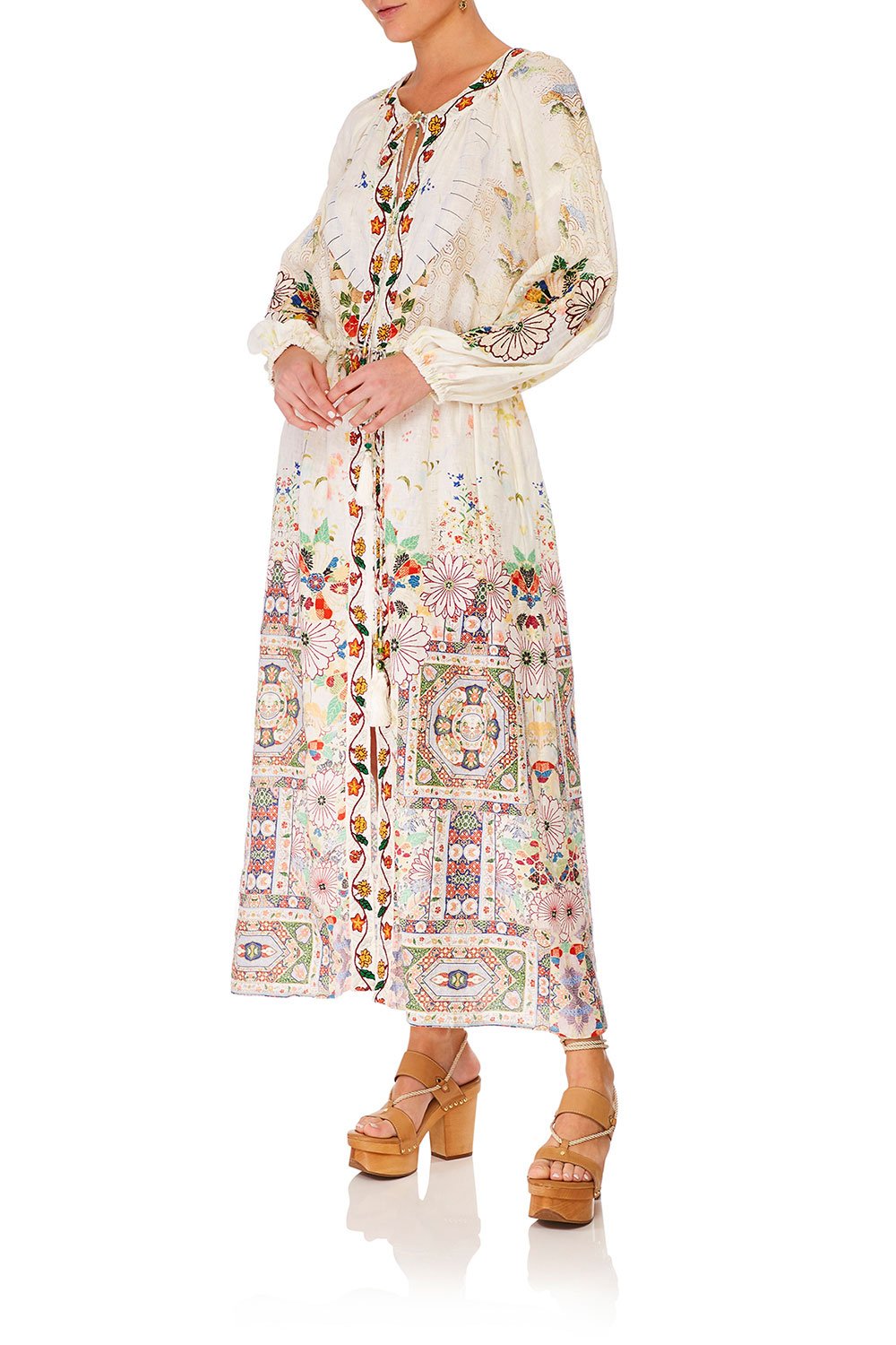 CAMILLA TIME AFTER TIME LOOSE FIT DRESS W TIES