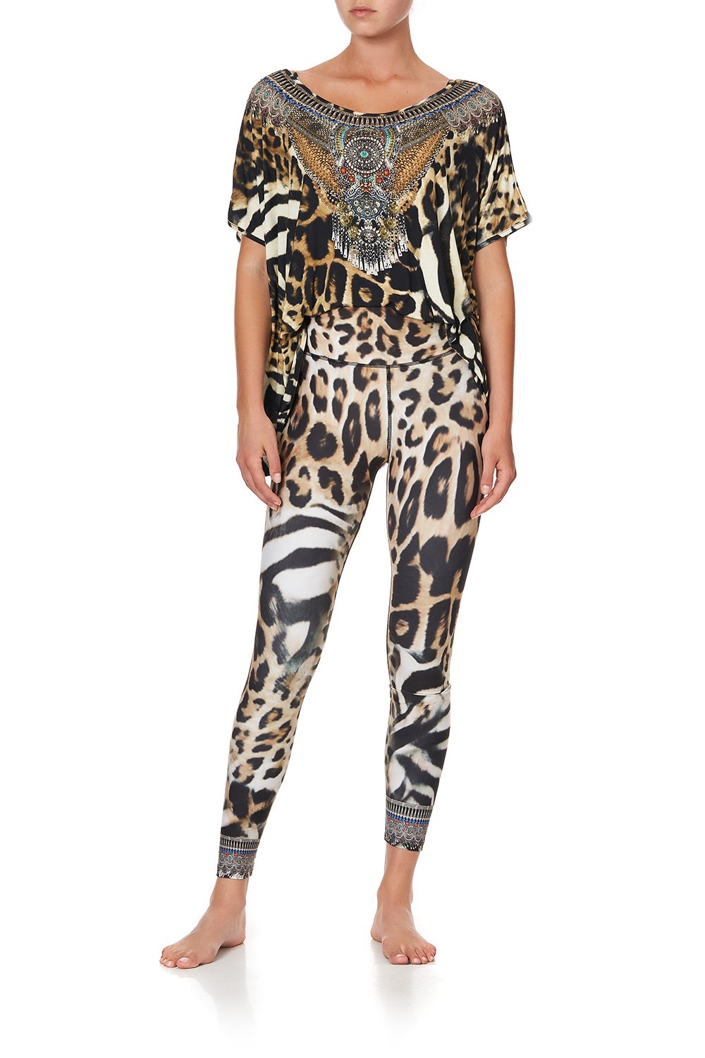 LOOSE FIT ROUND NECK TEE FELINE