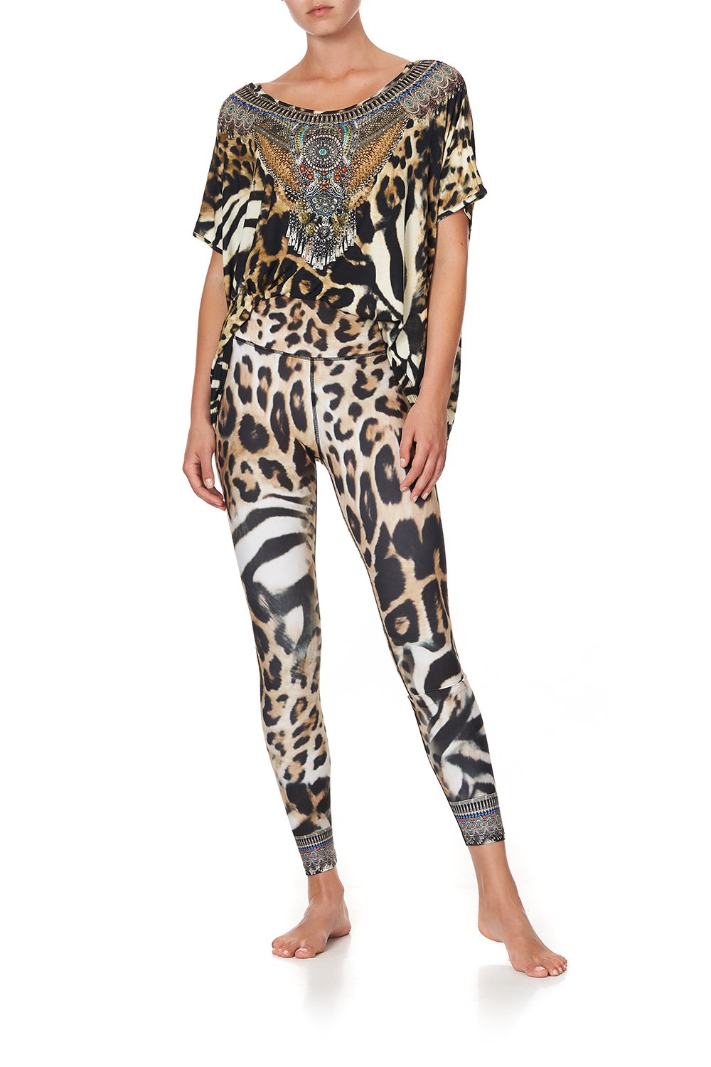 LOOSE FIT ROUND NECK TEE FELINE