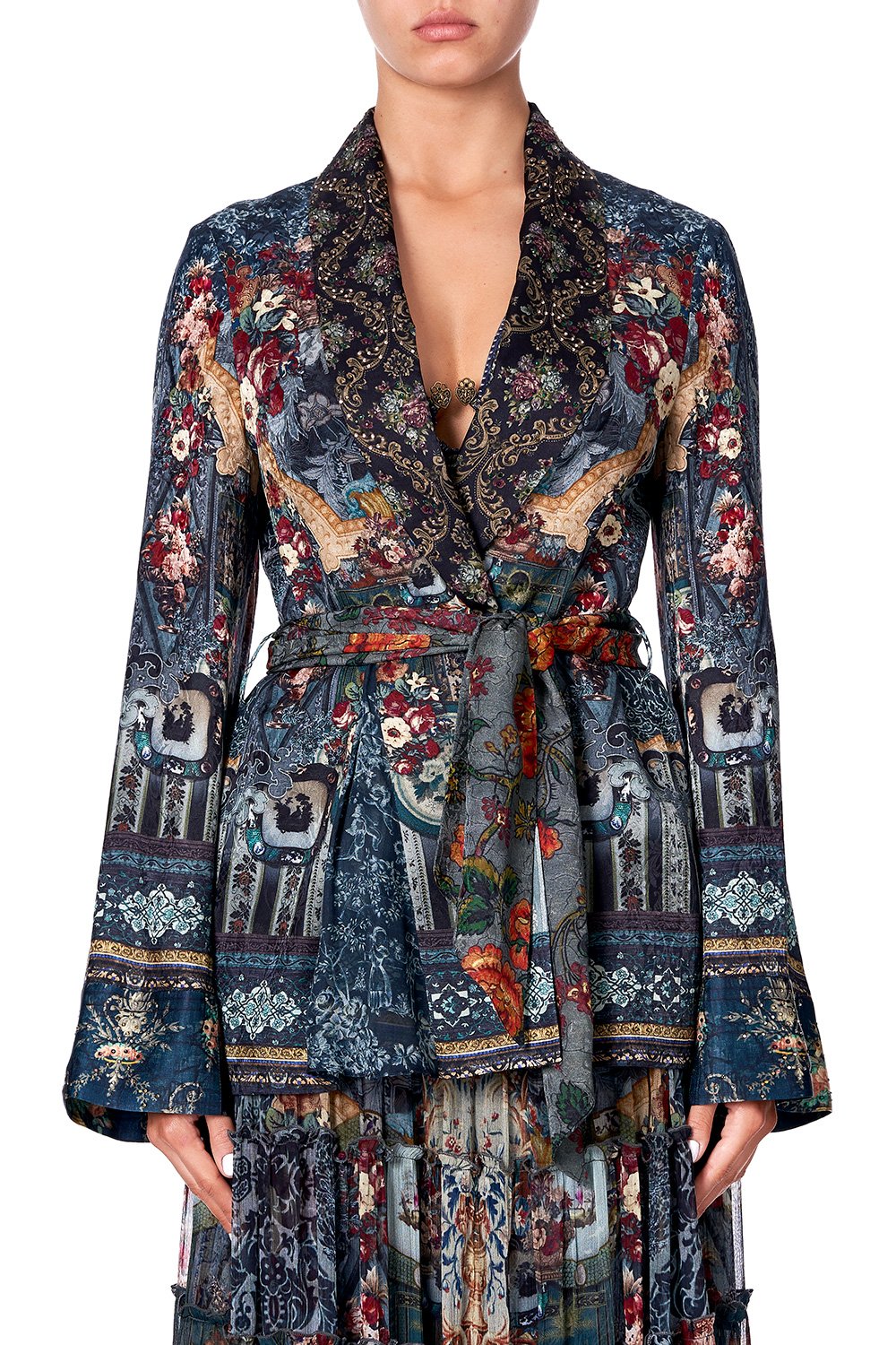 LOOSE JACKET WITH GODETS HOTEL BOHEME