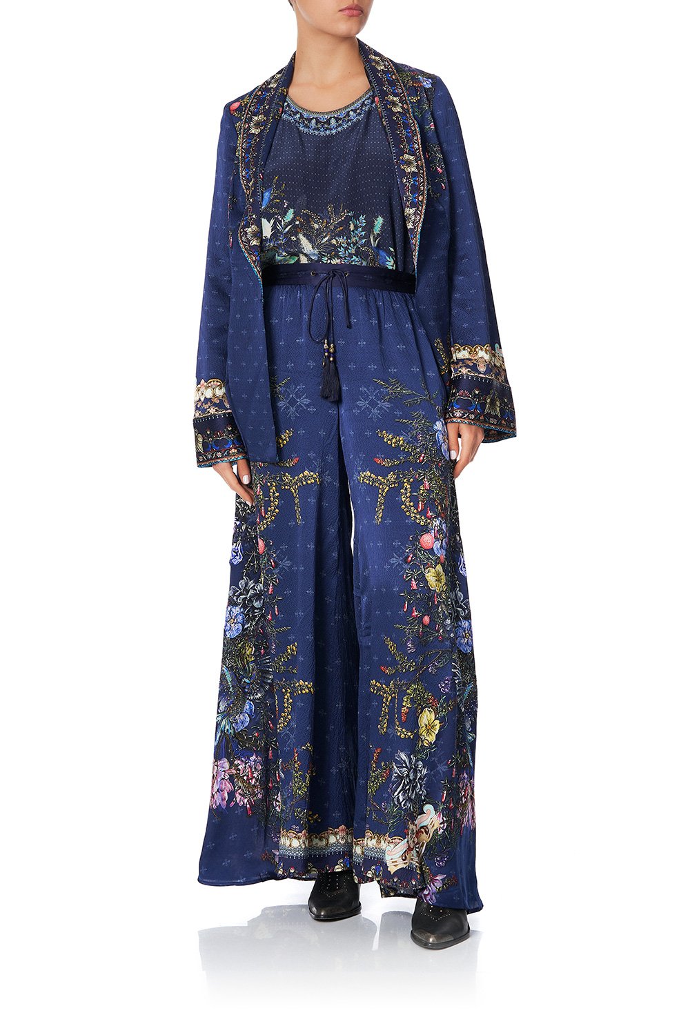 SOFT PANT WITH GODETS SOUTHERN TWILIGHT