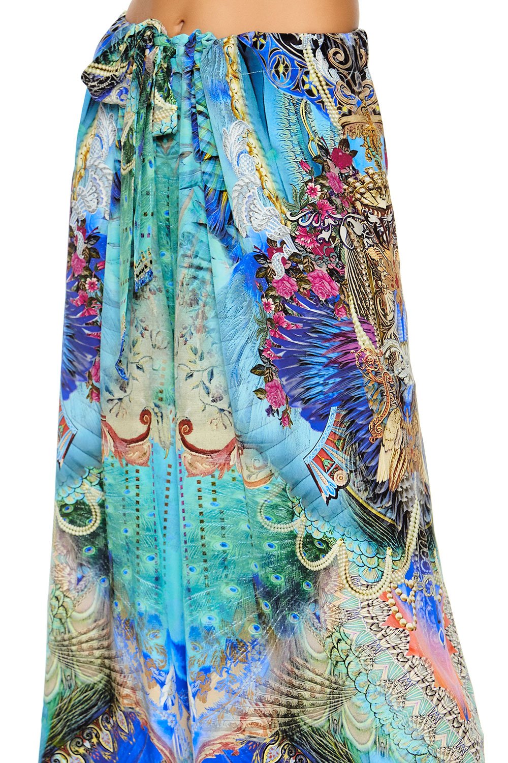 LOUNGE TROUSER WITH TIE WAIST LUXE EMERALD main image 0