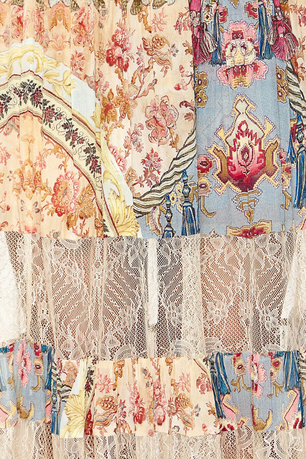 MAXI SKIRT WITH LACE INSERTS JEANNE QUEEN