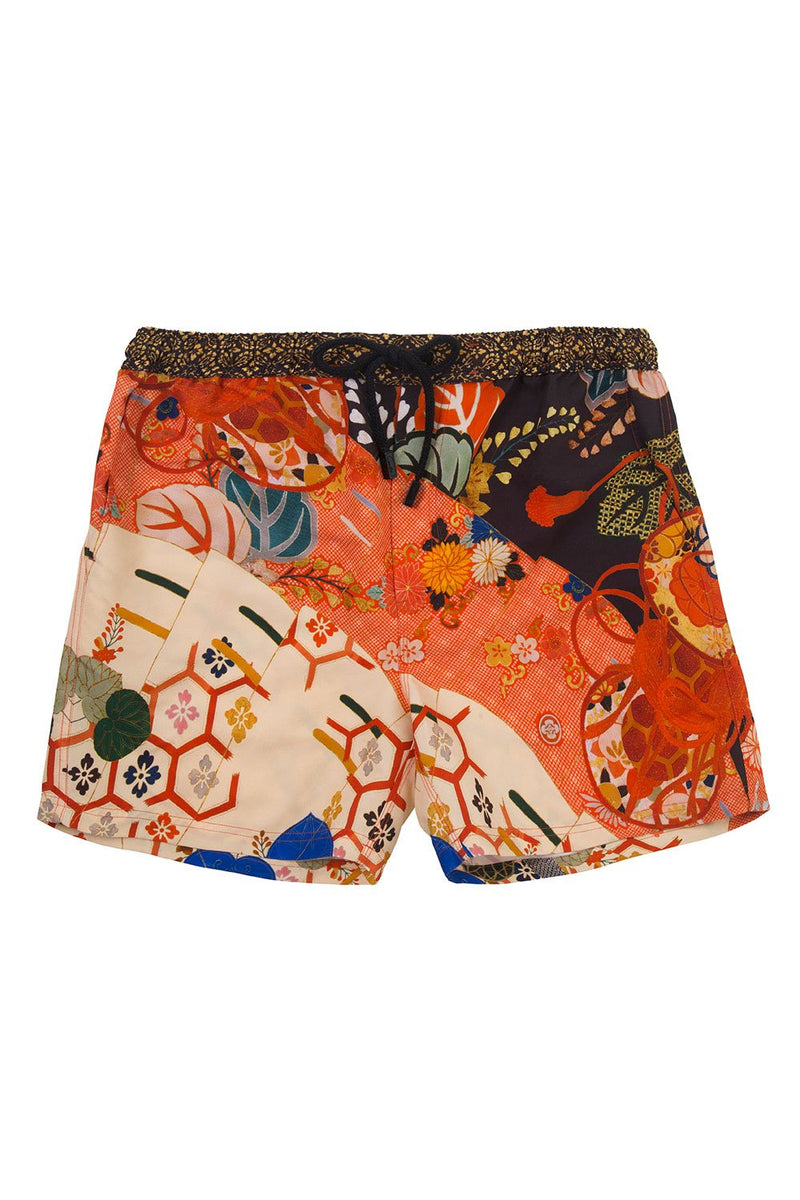 MID LENGTH BOARDSHORT WITH ELASTIC WAIST JUST COASTING